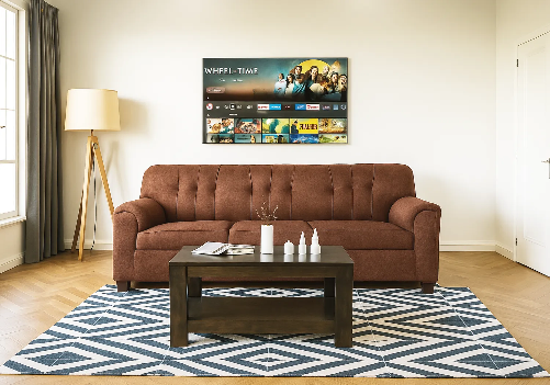 Brown Sofa, Smart TV 40 Inch and Center Table Combo 